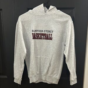 Jerzees Light Gray Hampden Sydney Basketball Hoodie